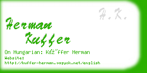 herman kuffer business card